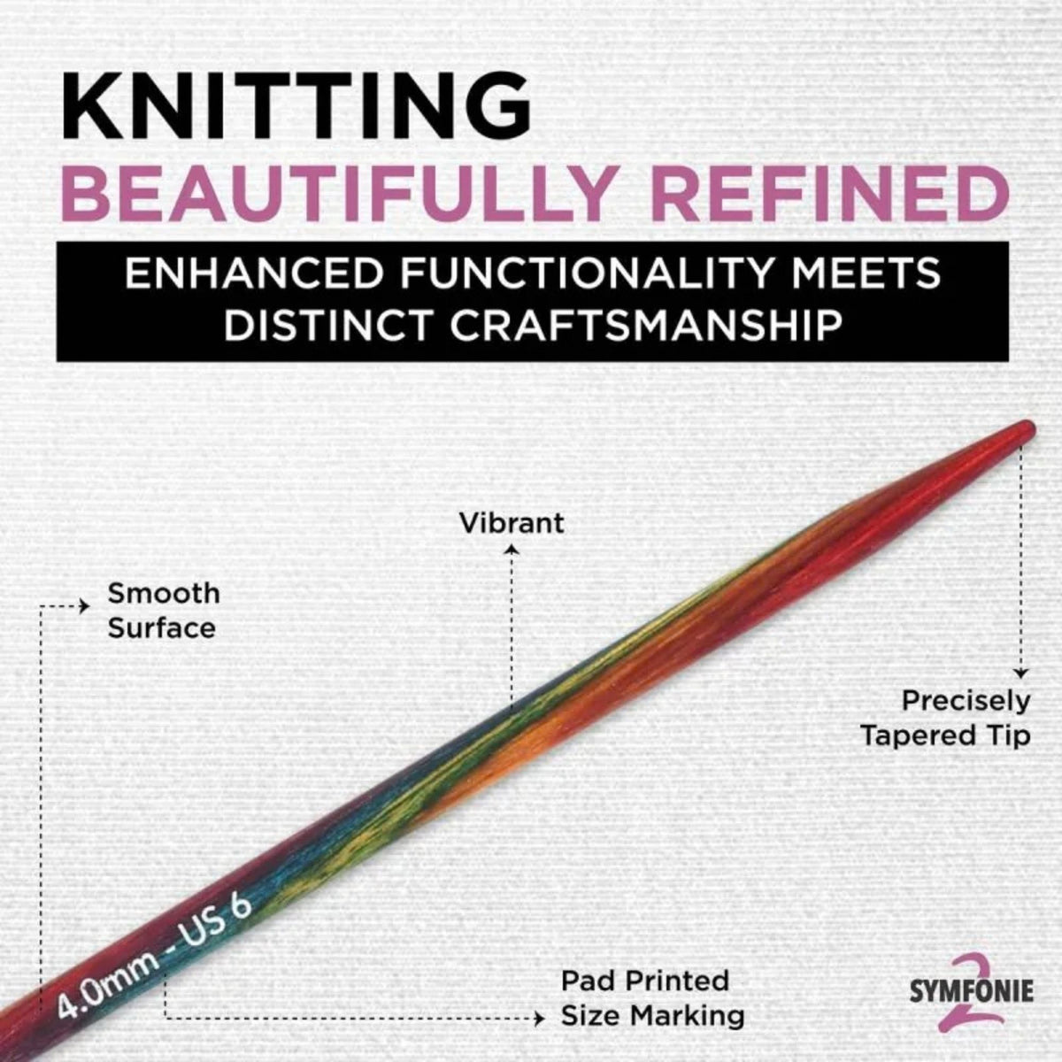 Knitpro Symfonie 2 Double Pointed Knitting Needles