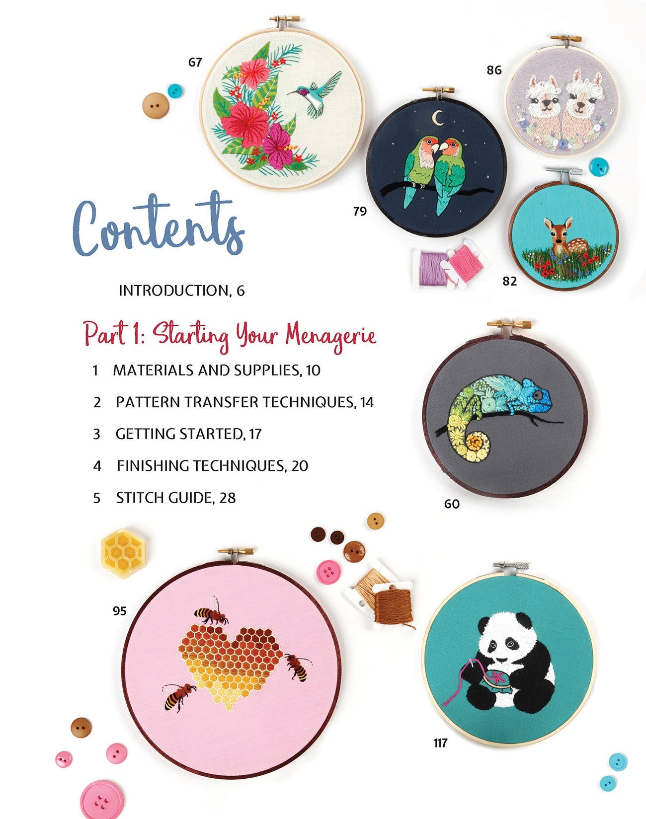 Animal Embroidery Workbook - Jessica Long - Step By Step Techniques and Patterns