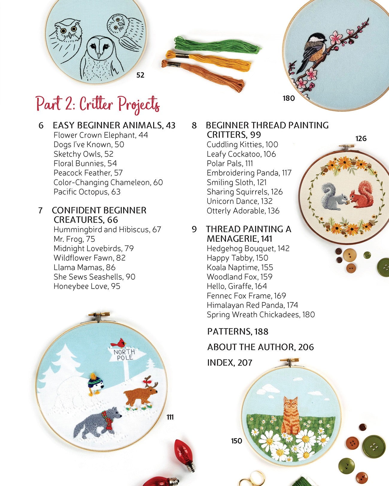 Animal Embroidery Workbook - Jessica Long - Step By Step Techniques and Patterns