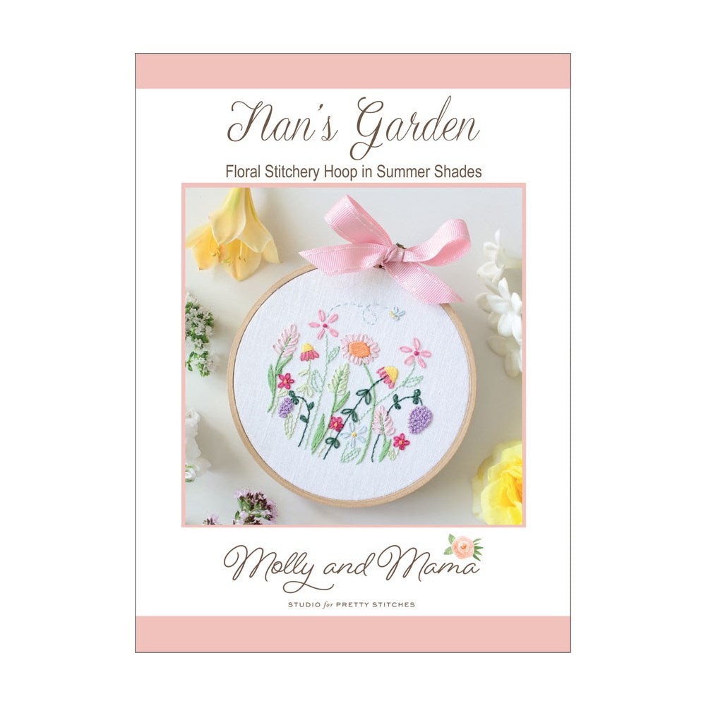 Molly and Mama: Nans Garden Pattern and Printed Linen WHITE