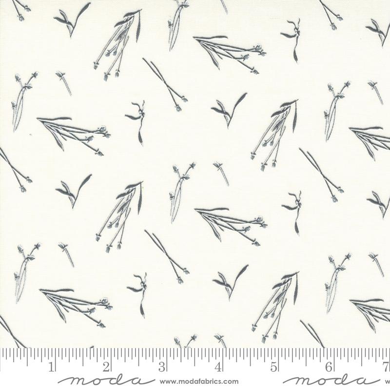 Holly Taylor - Silhouettes Sedge Greens in Cream from Moda Fabrics 6933 16