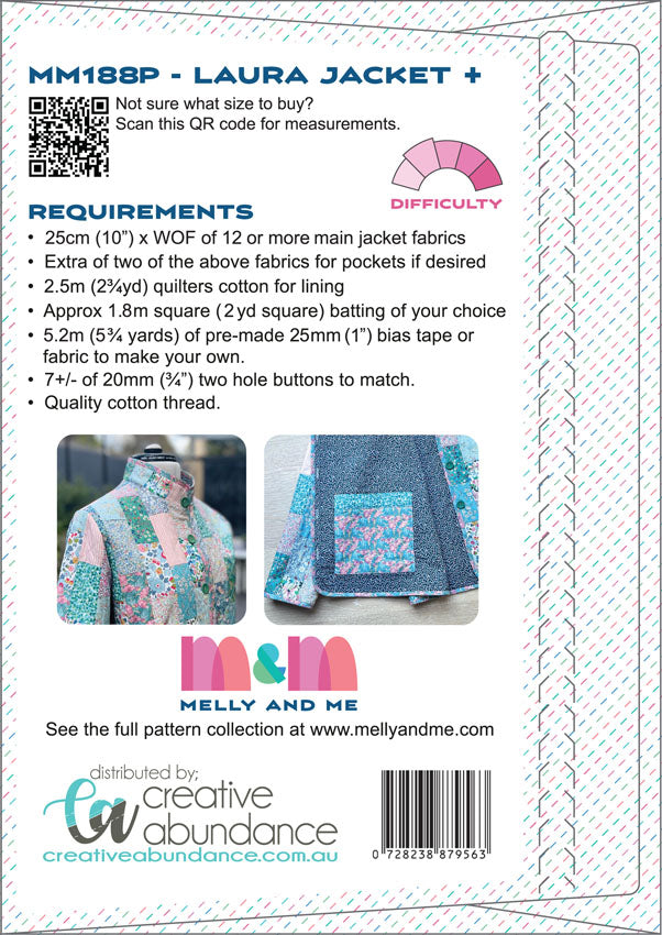 Melly and Me Sewing Pattern: Laura Jacket XL - 6XL