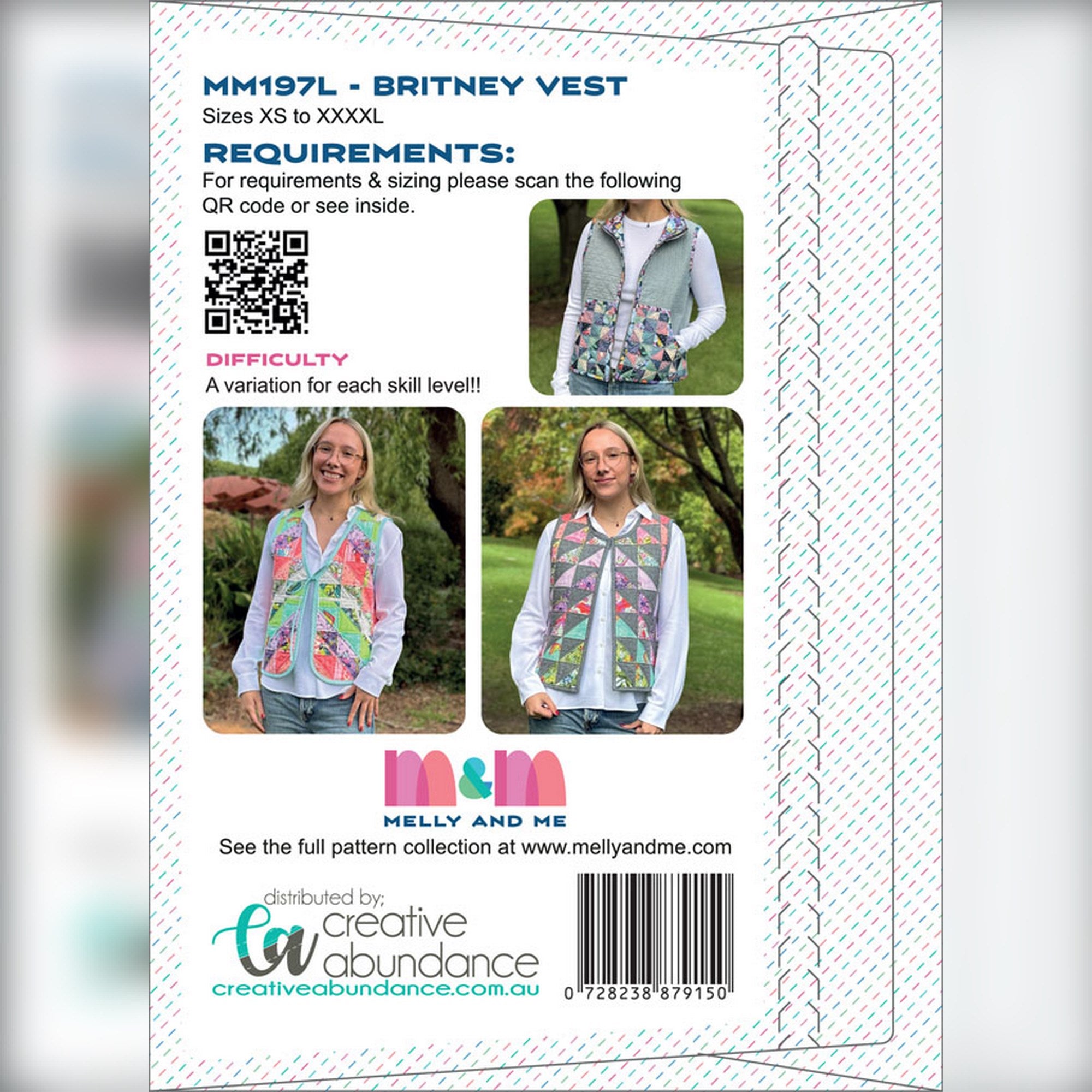Melly and Me Sewing Pattern: Britney Vest