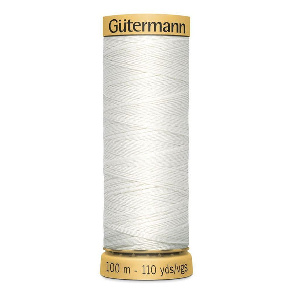Gutermann Quilting 100% Mercerised Cotton Ne 50 Thread Col 5709 White 100m