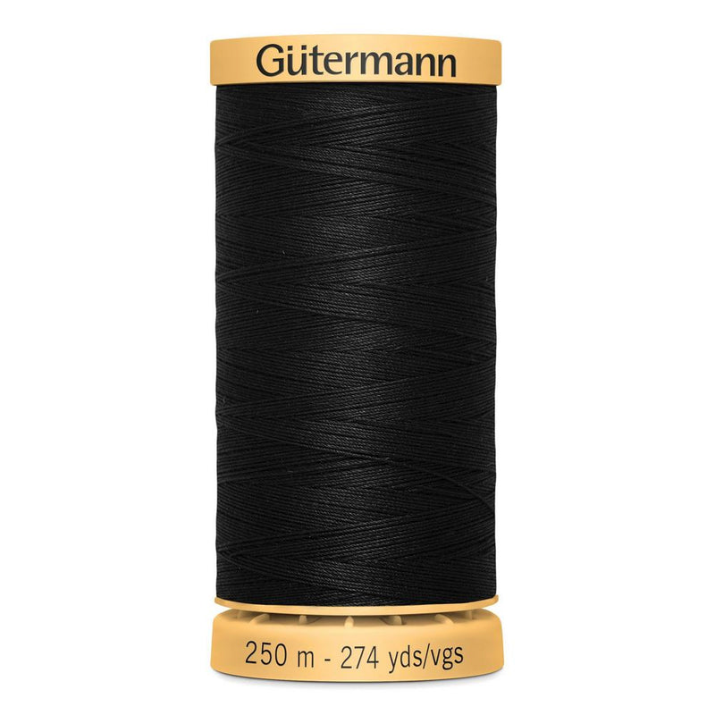 Gutermann Quilting 100% Mercerised Cotton Ne 50 Thread Col 5201 Black 250m