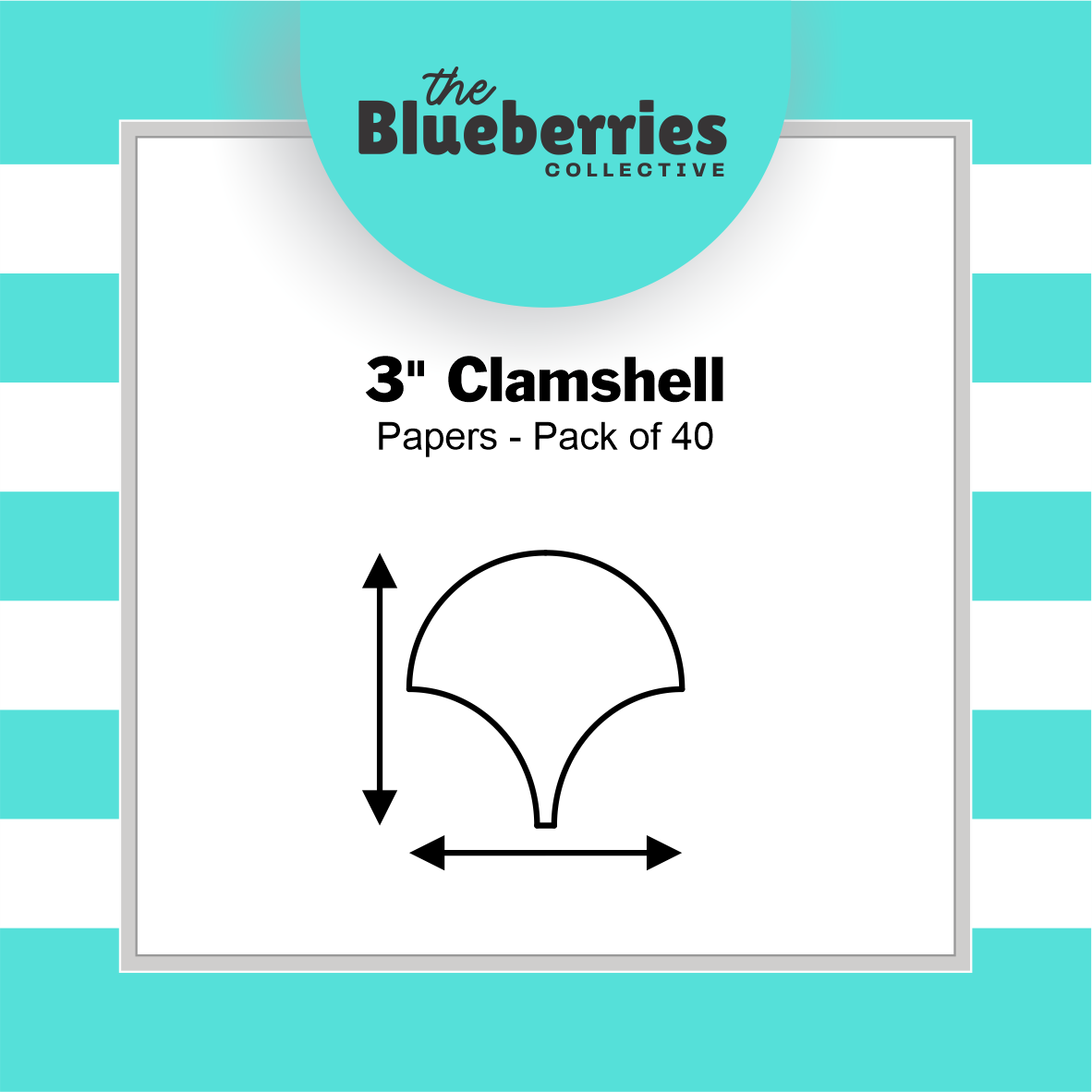 Blueberries Collective: Clamshells 3" Papers 40 pcs