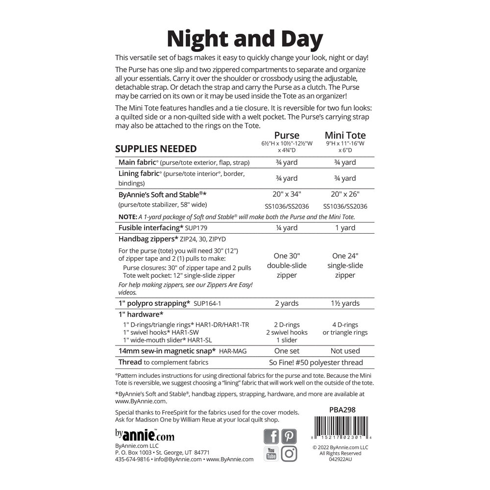 ByAnnie: Night and Day Bag Pattern