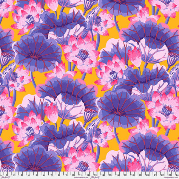 Kaffe Fassett Lake Blossoms in Purple PWGP093-PURPLE