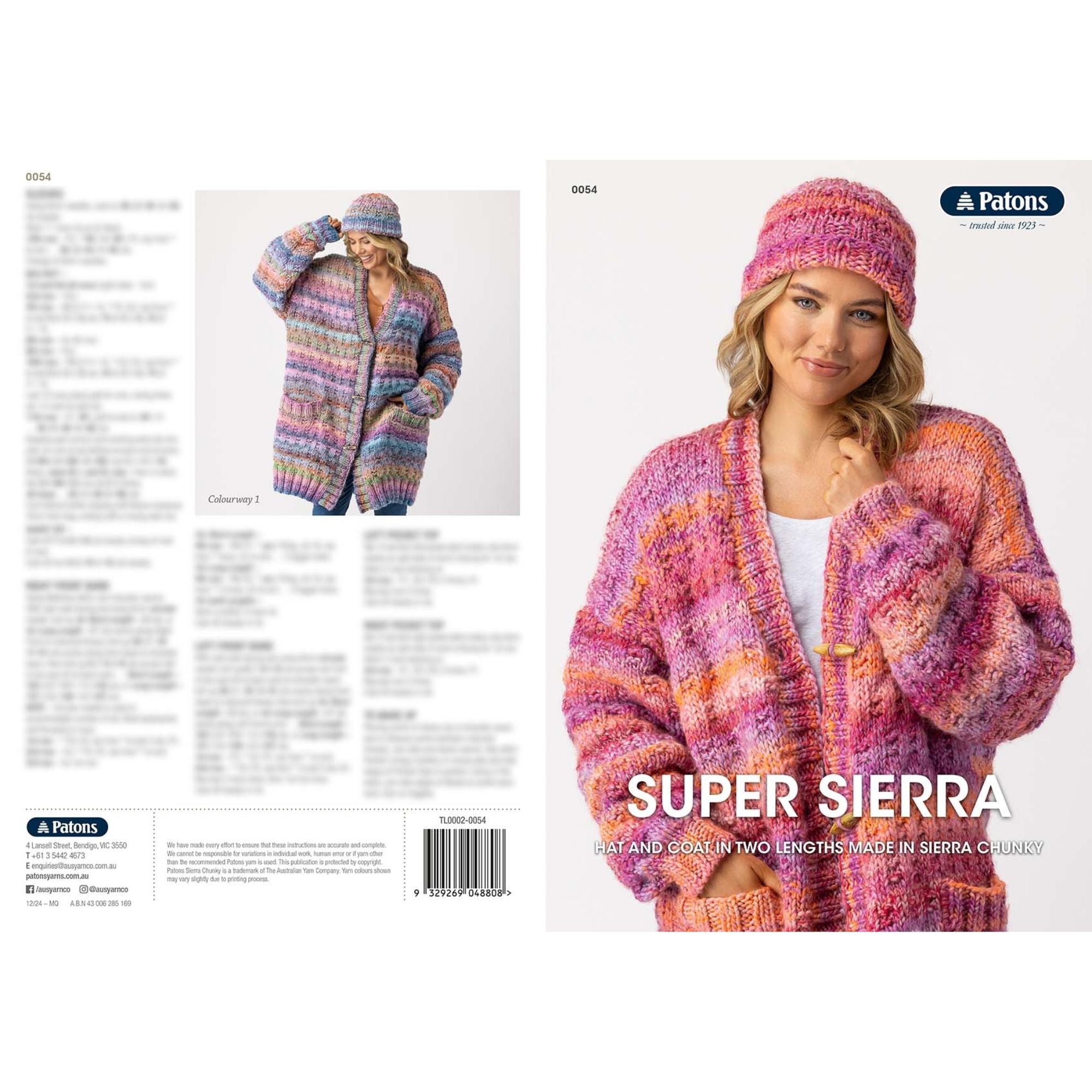 Patons: Super Sierra Knitting Pattern 0054