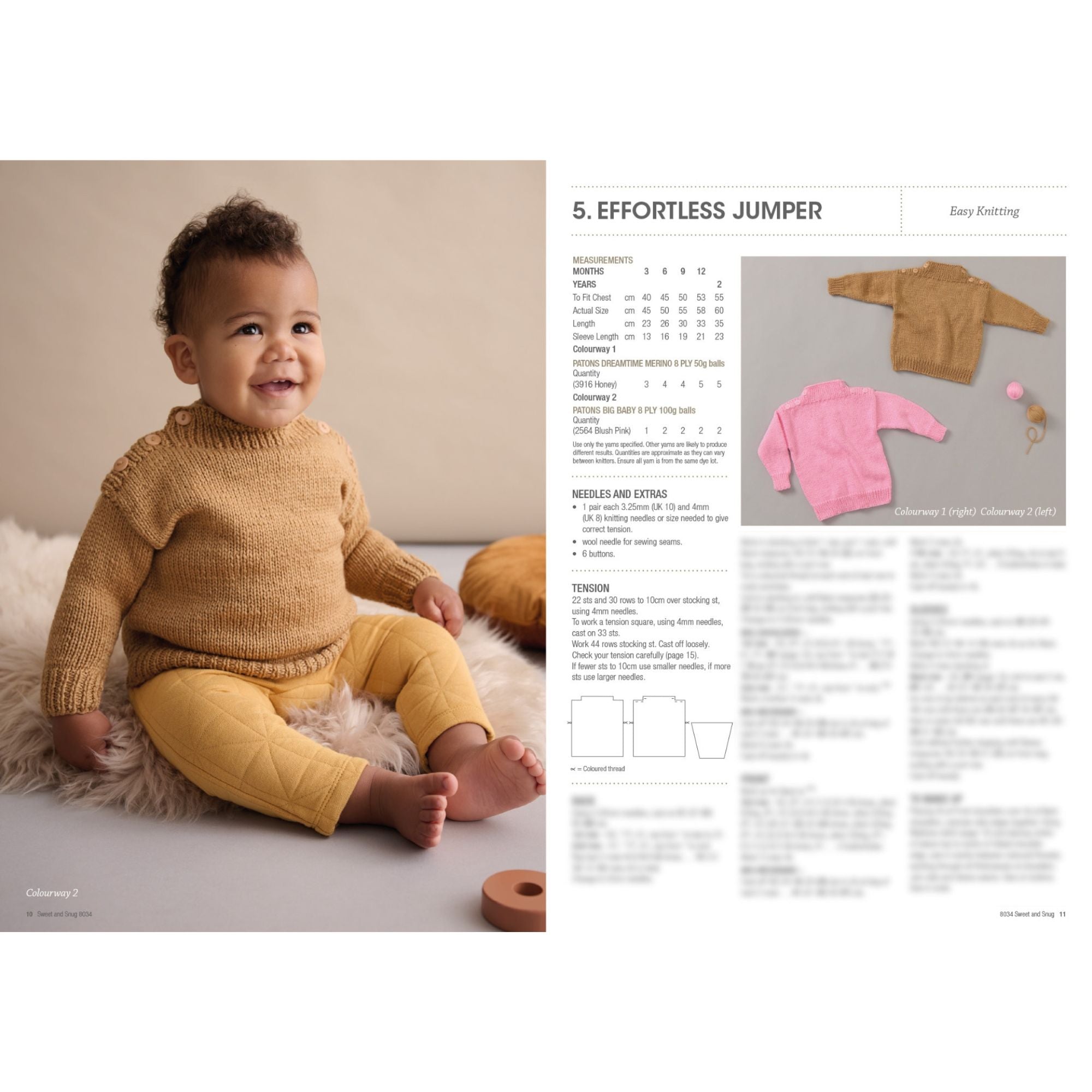 Patons: Sweet and Snug Knitting Patterns 8034