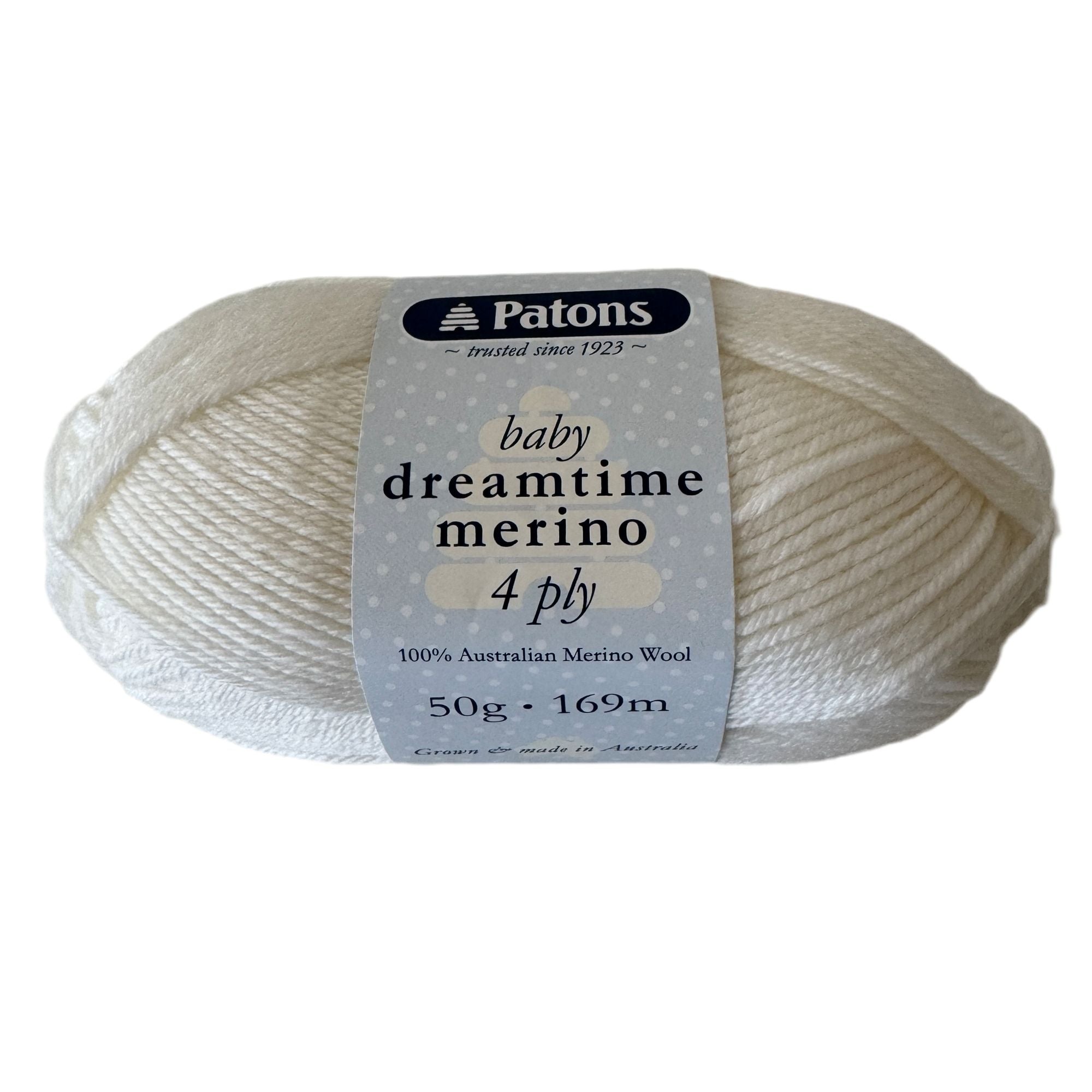 Patons Dreamtime Merino 4 Ply Yarn WHITE