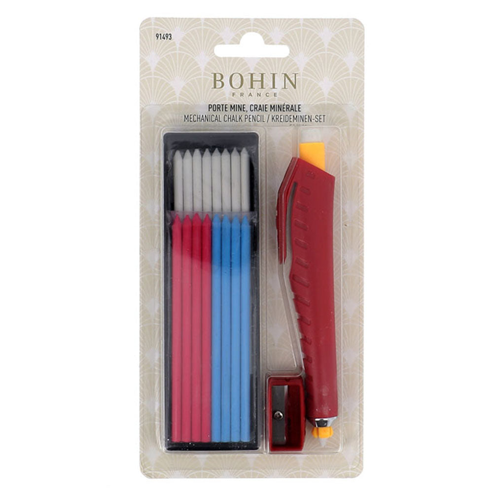 BOHIN Mechanical Chalk Pencil Plus Leads Assorted