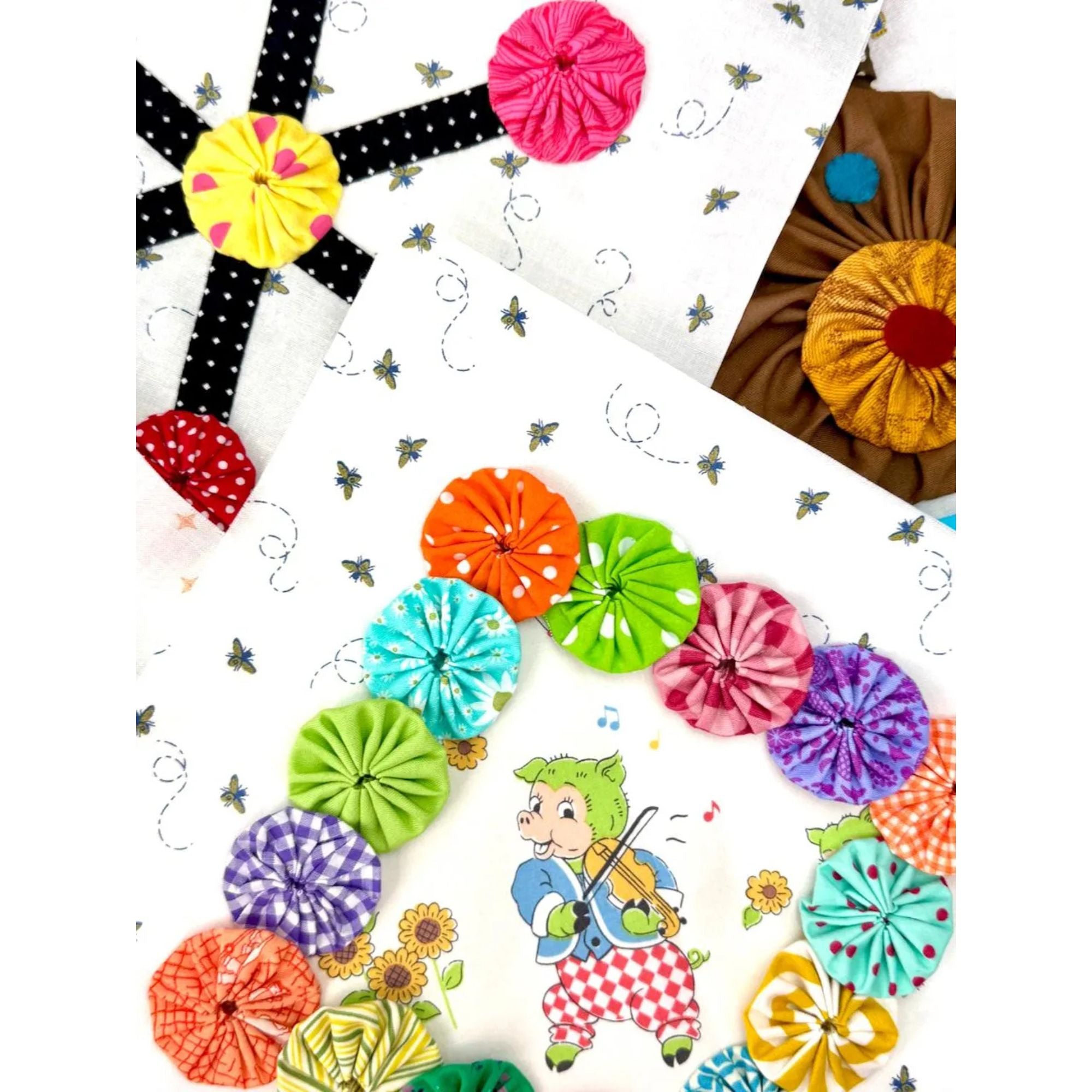 Rachaeldaisy Designs: YoYo Playtime Quilt Pattern PAPER Pattern