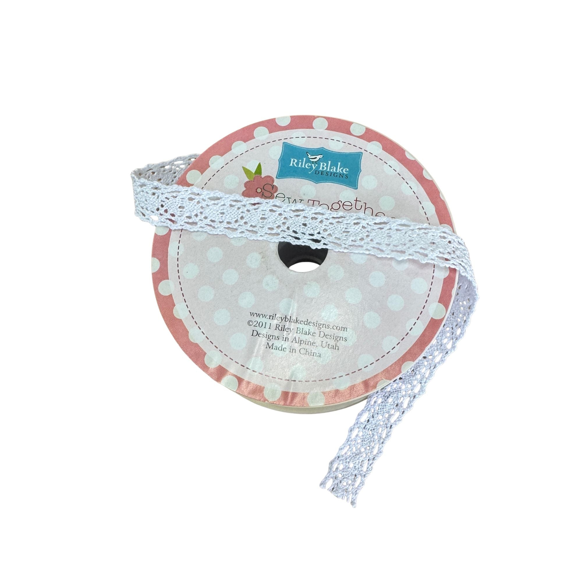 Riley Blake Sew Together Crocheted Lace 1/2" Wide White