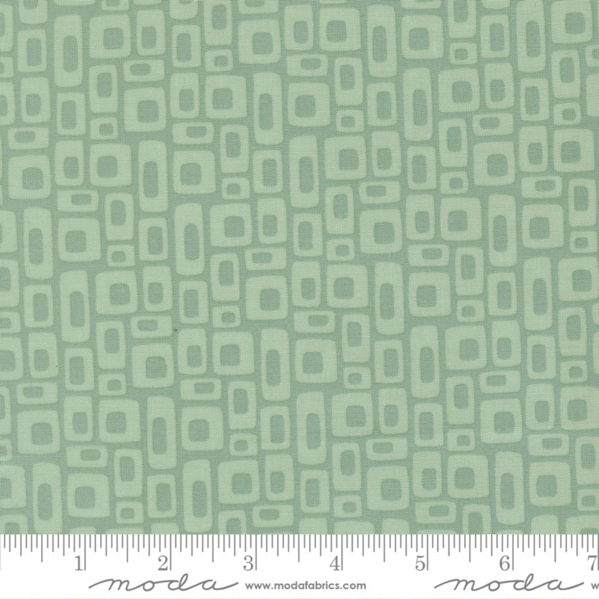 Scenery by Elizabeth Hartman Marshmallow Dusty Jade for Moda Fabrics 51273 18 RULER