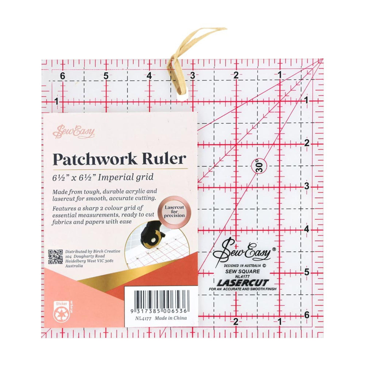 Sew Easy Ruler 6.5 x 6.5 Inch Patchwork