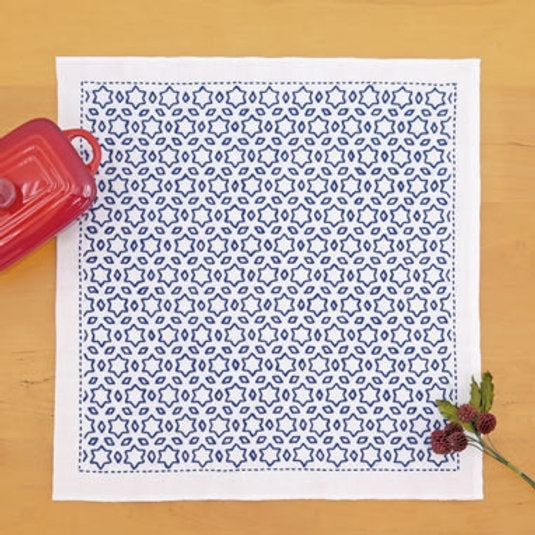 Sashiko Sampler Kit "Stars and 3 Diamonds" by Olympus Blue