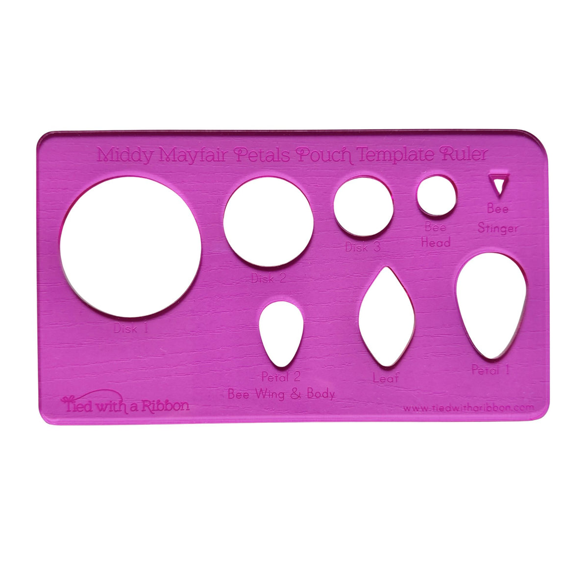 Tied with a Ribbon Pattern: Middi Mayfair Petals Pouch Template