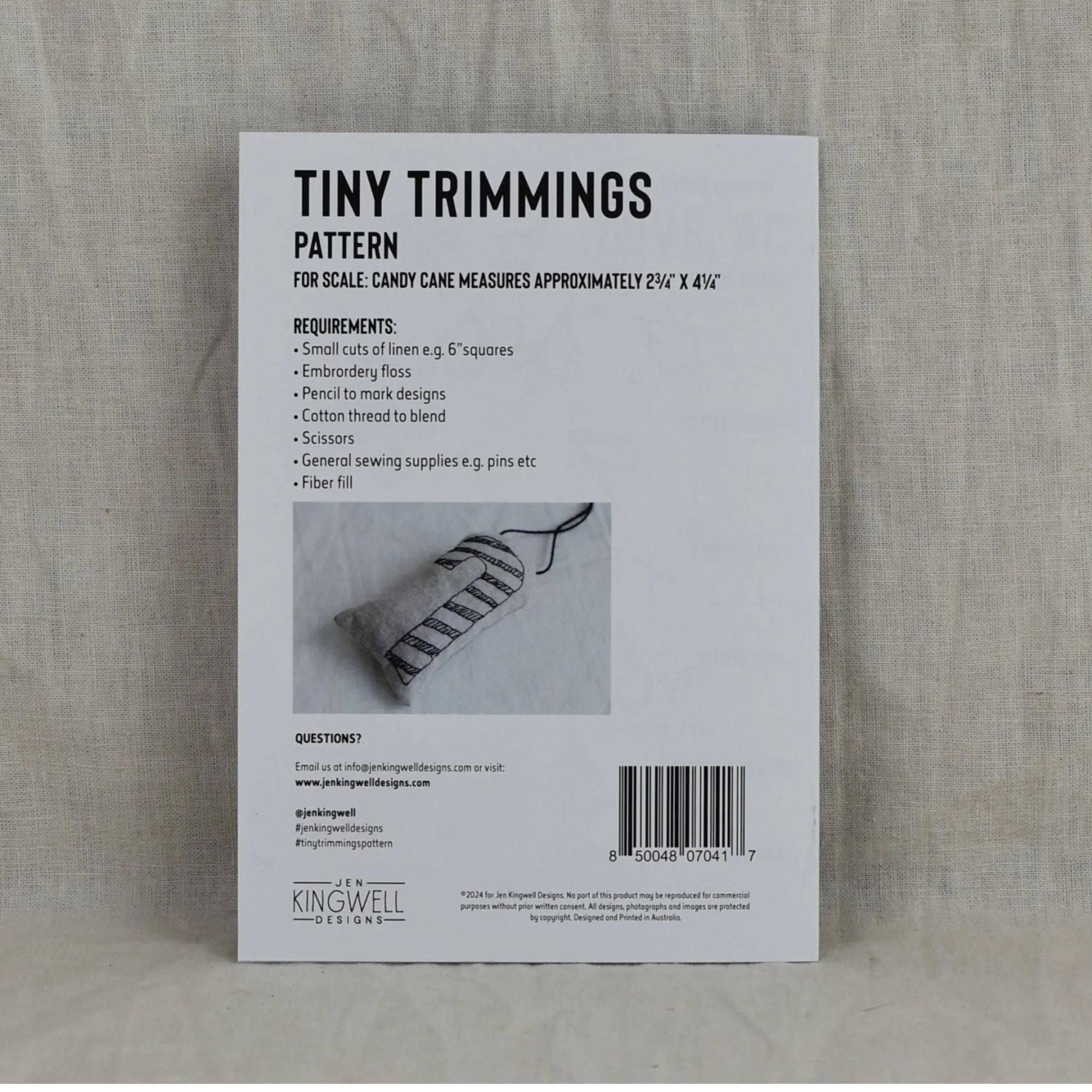 Jen Kingwell Designs: Tiny Trimmings Pattern Only