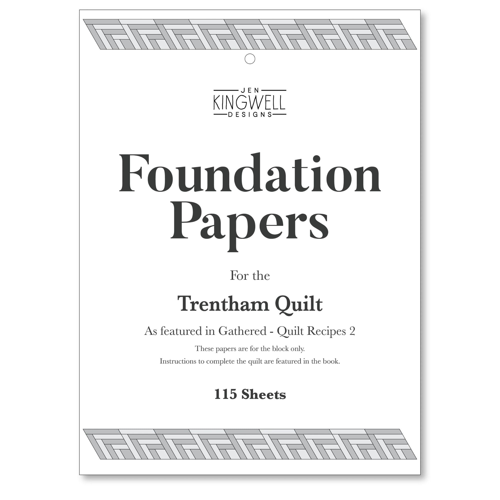Jen Kingwell Designs: Trentham Quilt Foundation Papers