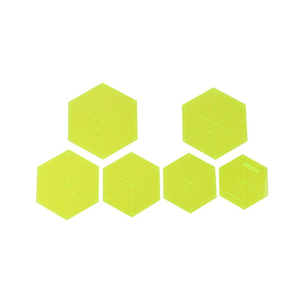 Matilda's Own: Hexagon Set 60 Degrees LARGE Acrylic Templates 5.5 - 8 Inches
