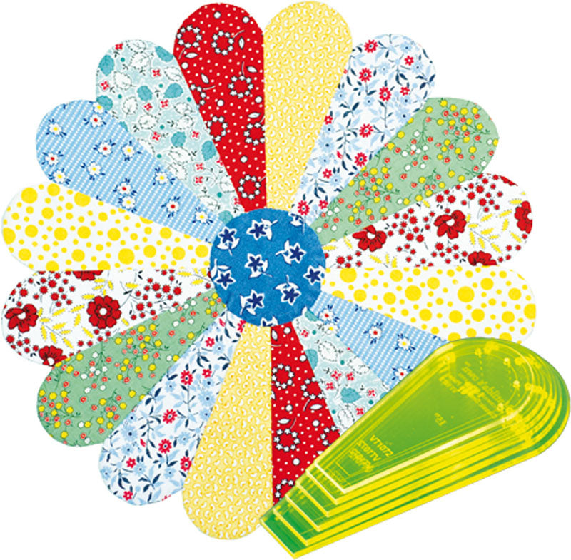 Matilda's Own: Curved Dresden Plate Acrylic Templates 10 Inch - 15 Inch 22.5 Degrees