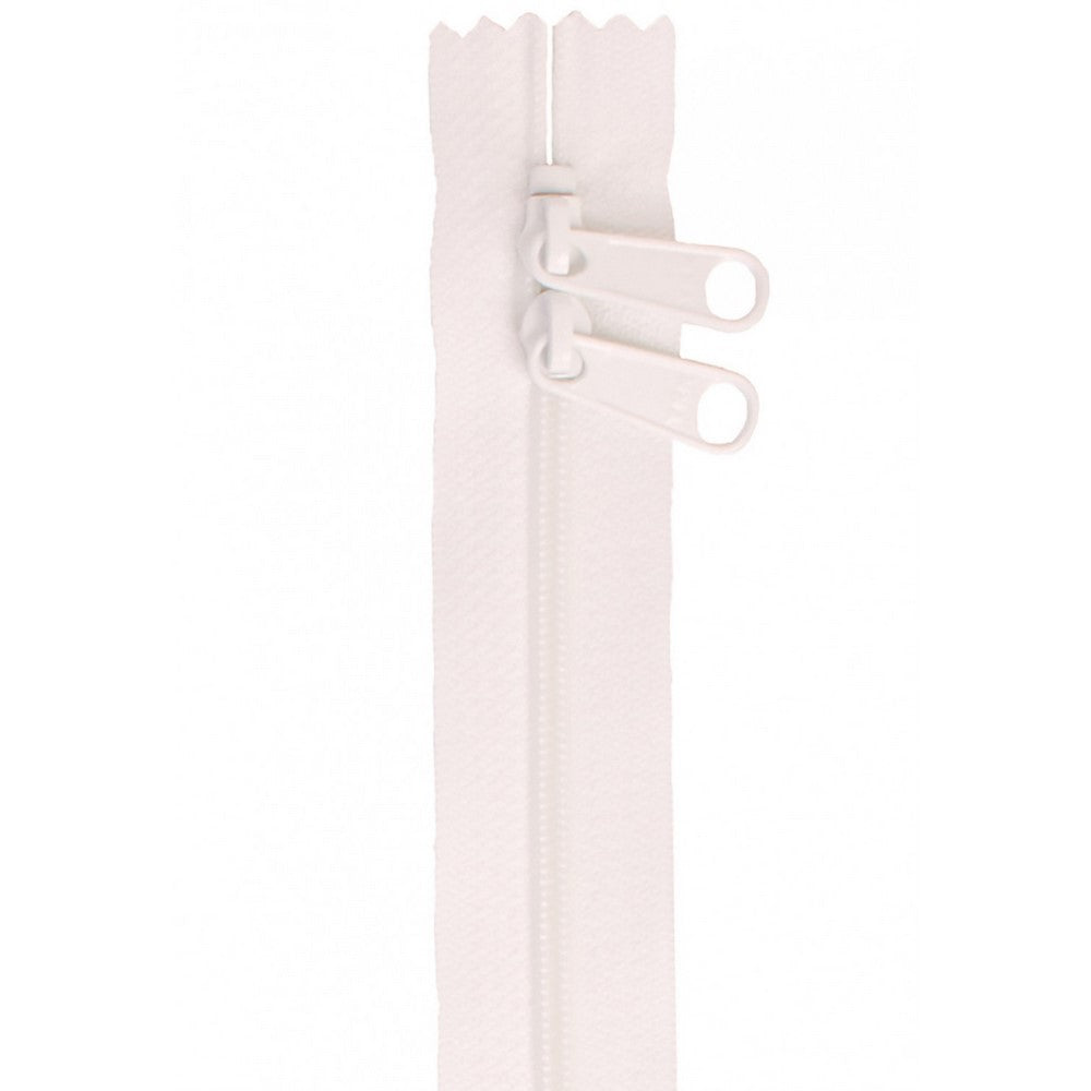 ByAnnie: Handbag Zipper 30in Double Sided White