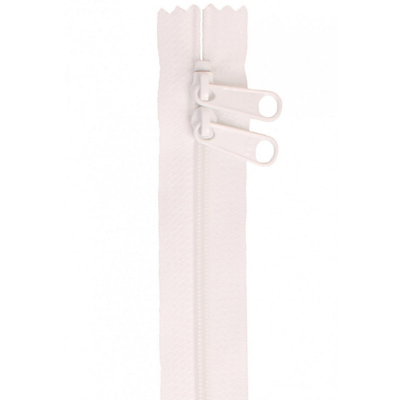 ByAnnie: Handbag Zipper 30in Double Sided White
