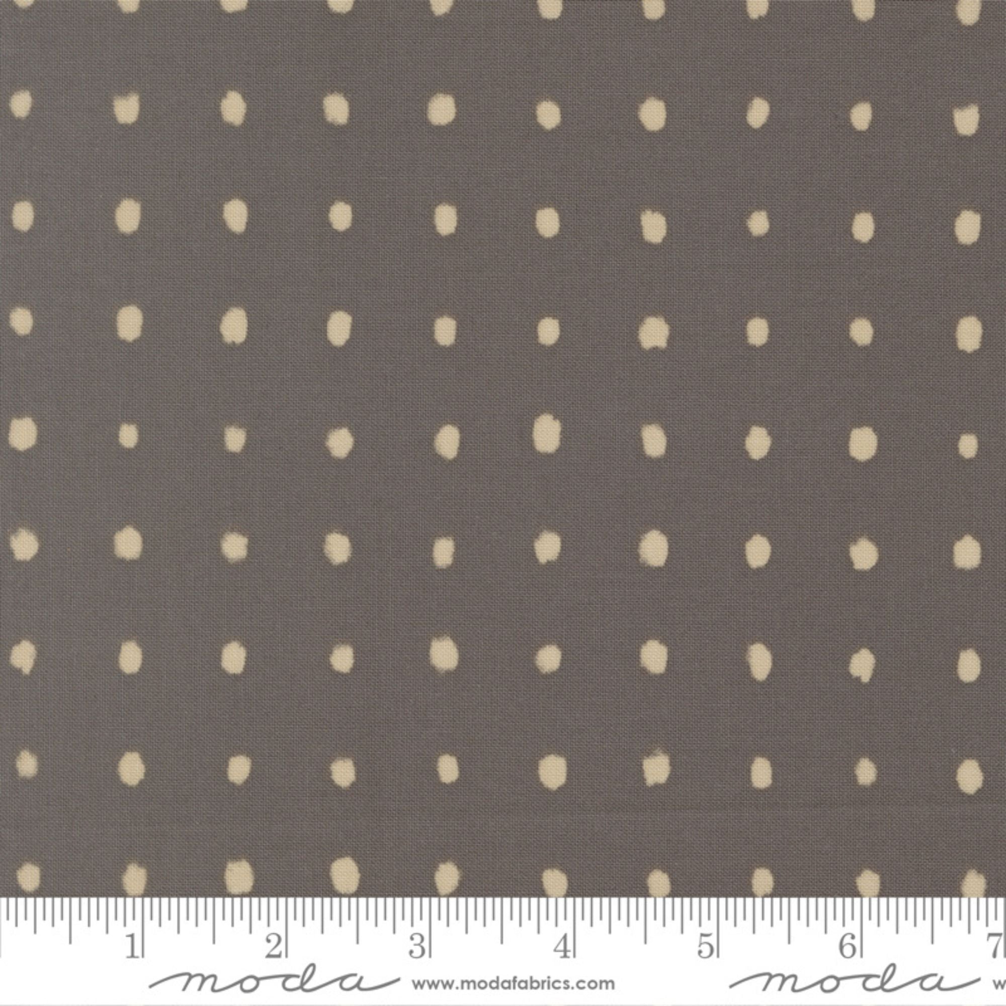 Zen Chic Mira Pure Dots Graphite for Moda Fabrics 11675 13 RULER
