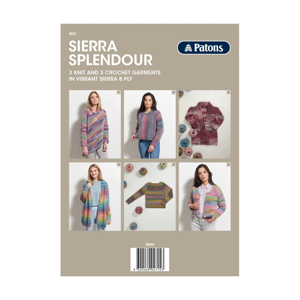 Patons: Sierra Splendour Knitting Pattern 8031