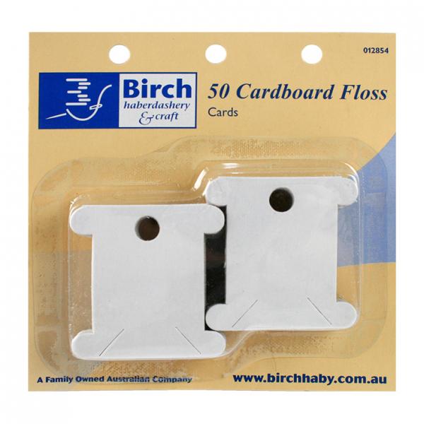 Birch Floss Bobbin Cardboard 50pc