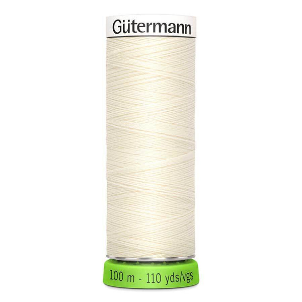 Gutermann Sew-All Polyester rPET Thread 100m/110 yds 1 - Antique white