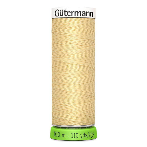 Gutermann Sew-All Polyester rPET Thread 100m/110 yds Col 325 - Creamy Yellow