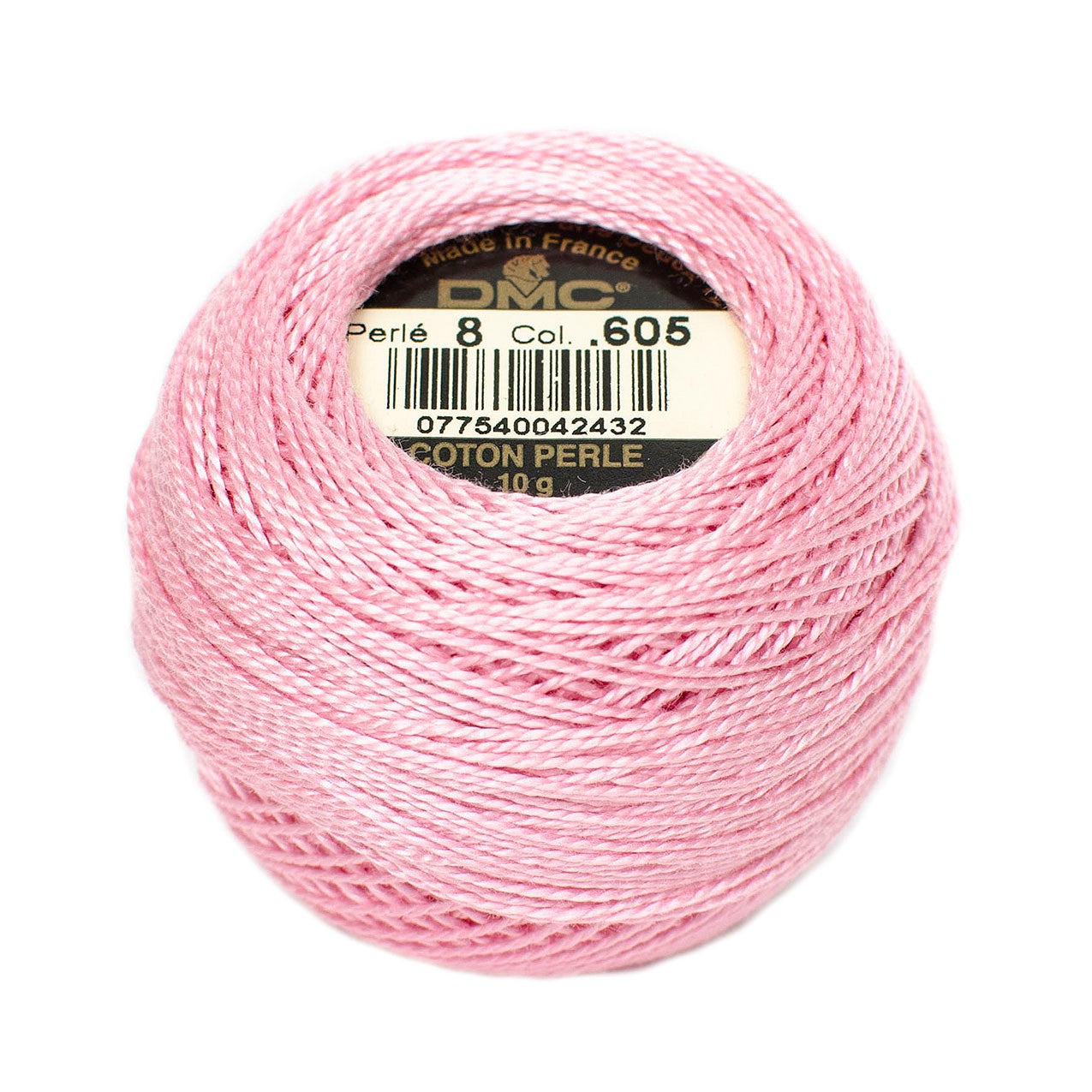 DMC 605 Perle Cotton Balls Size 8 Very Light Cranberry