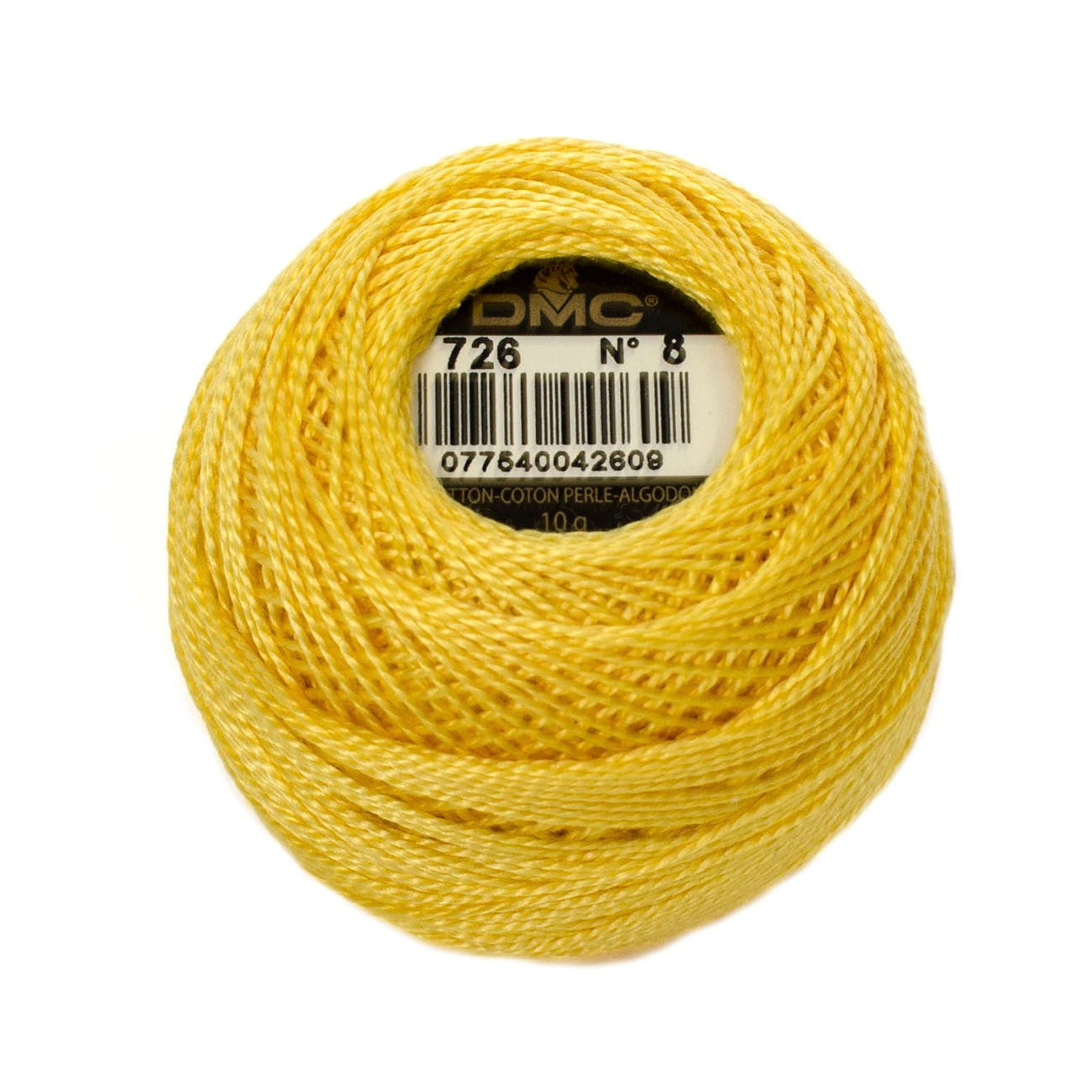 DMC 726 Perle Cotton Balls Size 8 Light Topaz