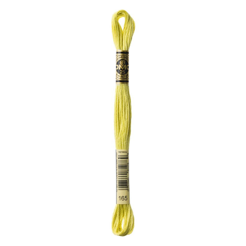 DMC 165 Six Stranded Embroidery Floss Very Light Moss Green