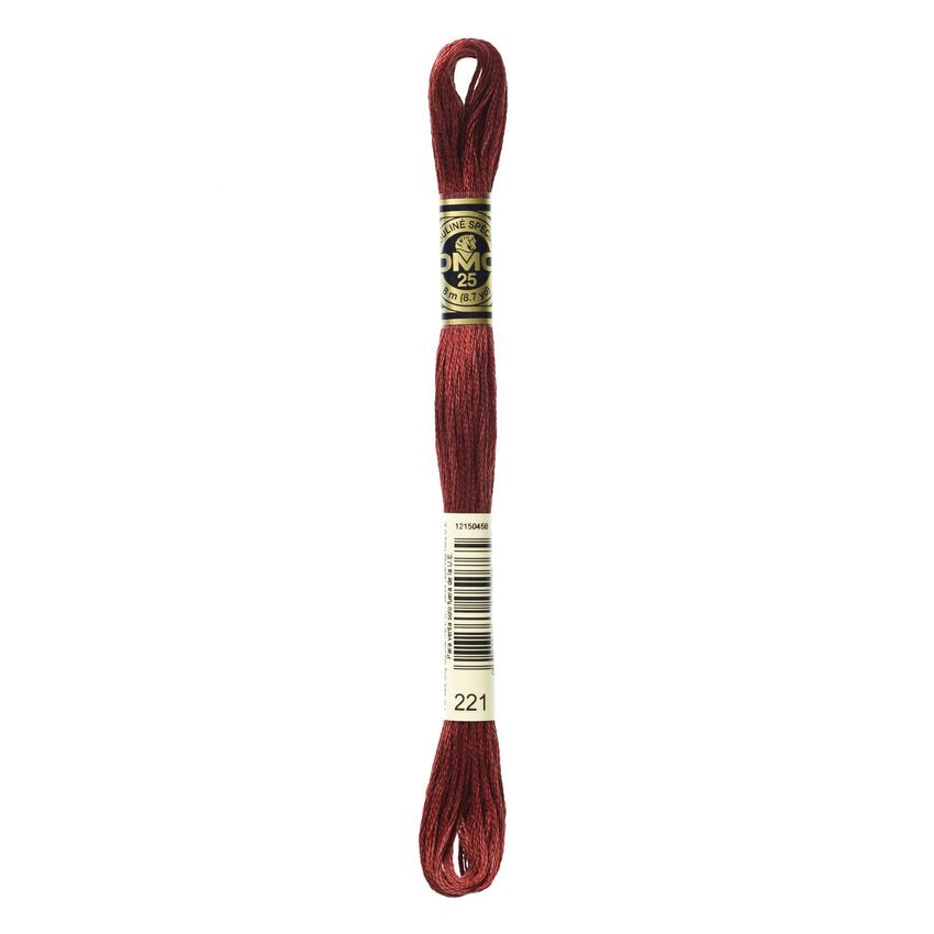 DMC 221 Six Stranded Embroidery Floss Very Dark Shell Pink
