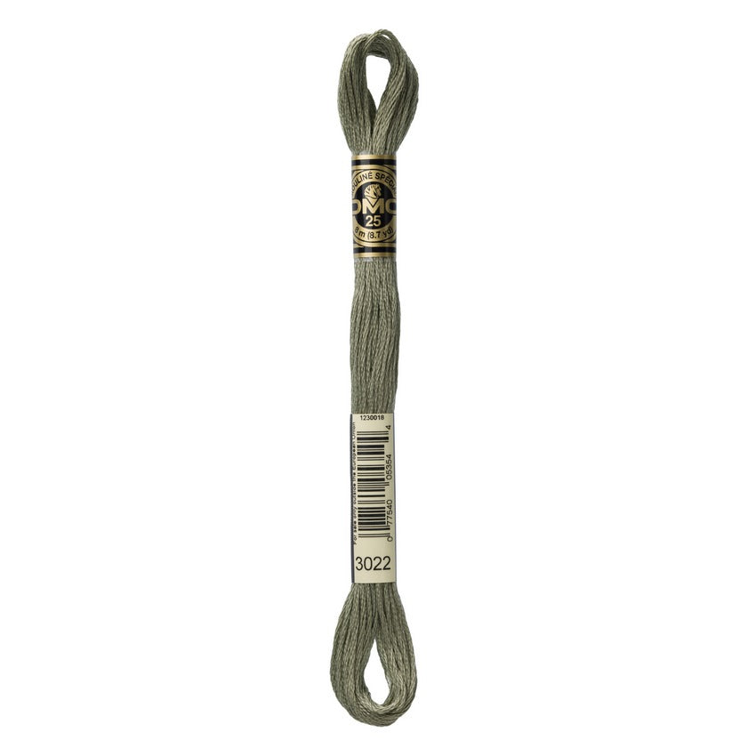 DMC 3022 Six Stranded Embroidery Floss Medium Brown Gray
