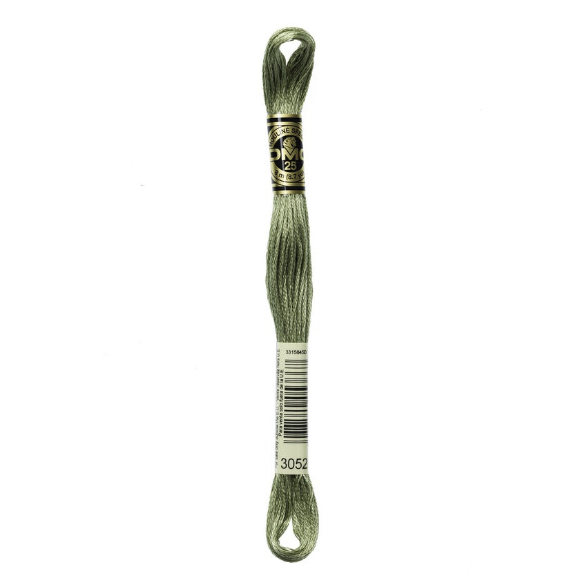 DMC 3052 Six Stranded Embroidery Floss Medium Green Gray