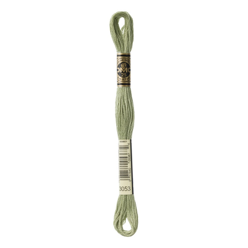 DMC 3053 Six Stranded Embroidery Floss Green Gray