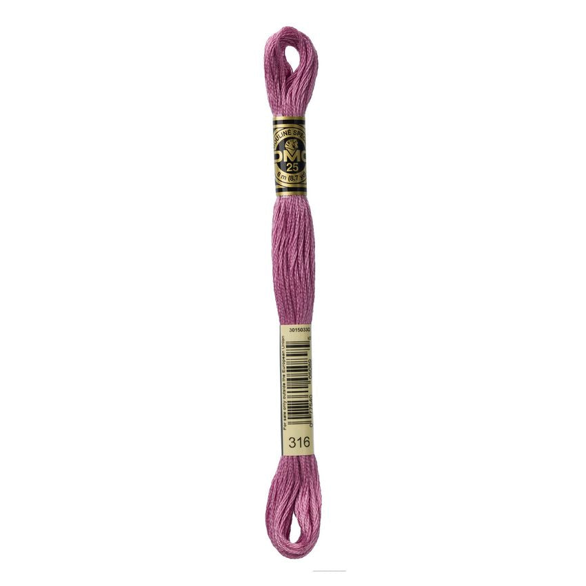 DMC 316 Six Stranded Embroidery Floss Medium Antique Mauve