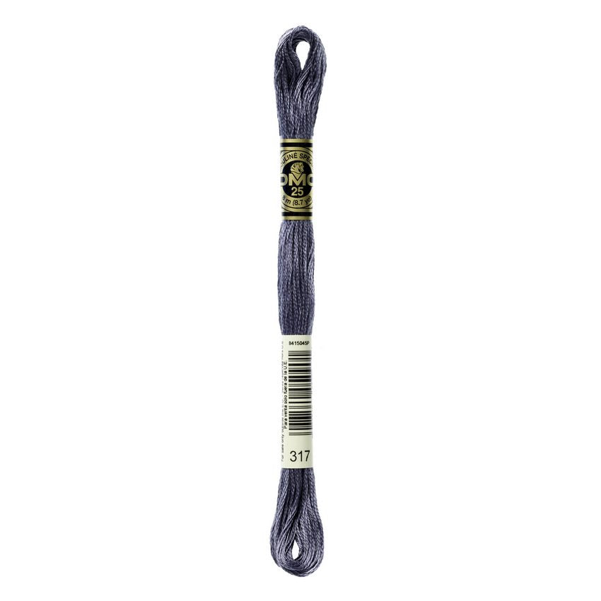 DMC 317 Six Stranded Embroidery Floss Pewter Gray