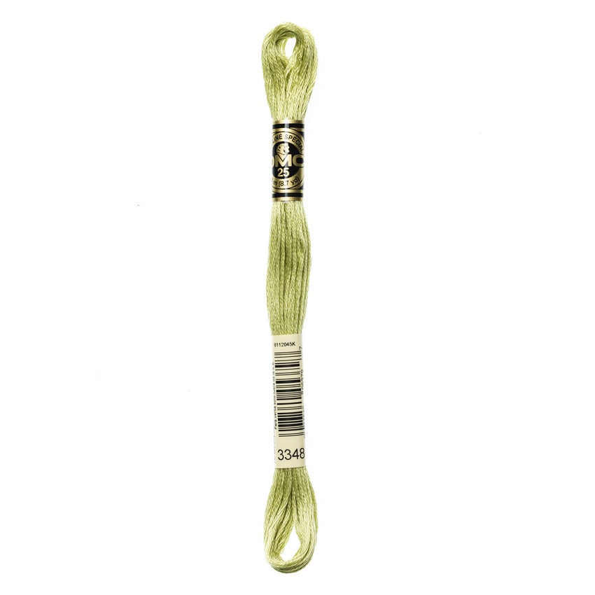DMC 3348 Six Stranded Embroidery Floss Light Yellow Green