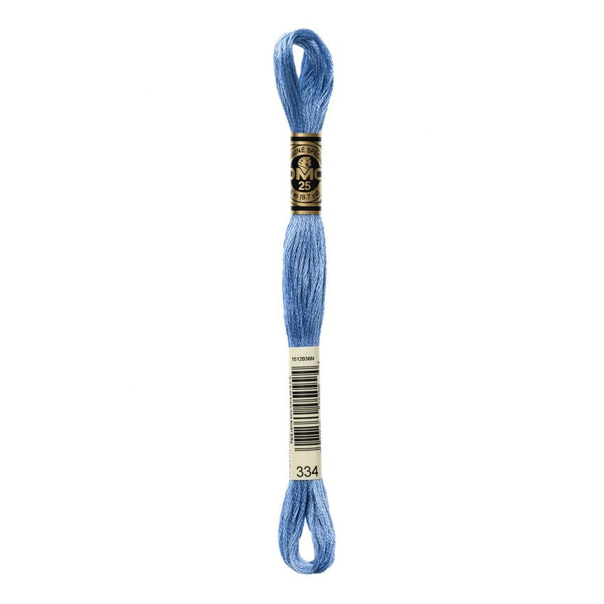 DMC 334 Six Stranded Embroidery Floss Medium Baby Blue