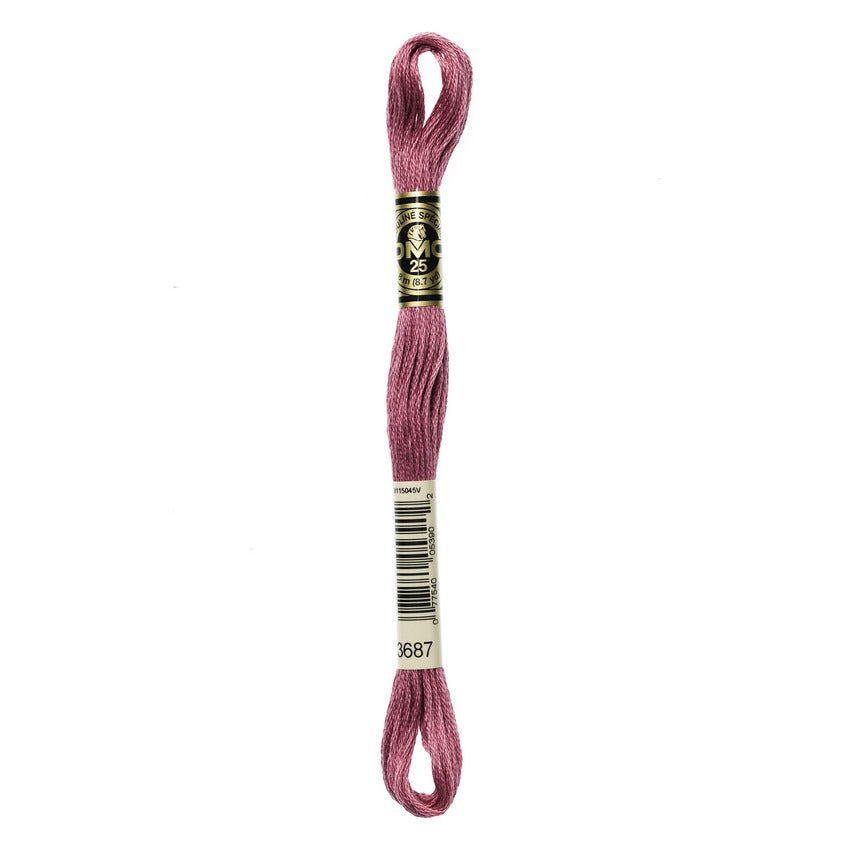 DMC 3687 Six Stranded Embroidery Floss Mauve