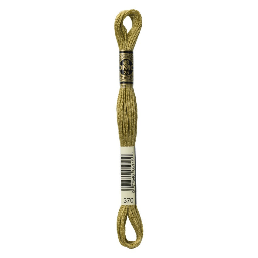 DMC 370 Six Stranded Embroidery Floss Medium Mustard