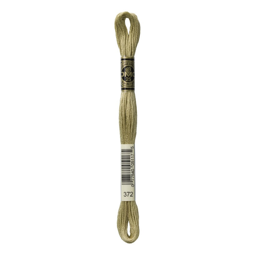 DMC 372 Six Stranded Embroidery Floss Light Mustard