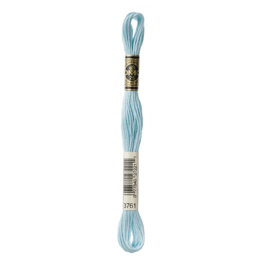 DMC 3761 Six Stranded Embroidery Floss Light Sky Blue