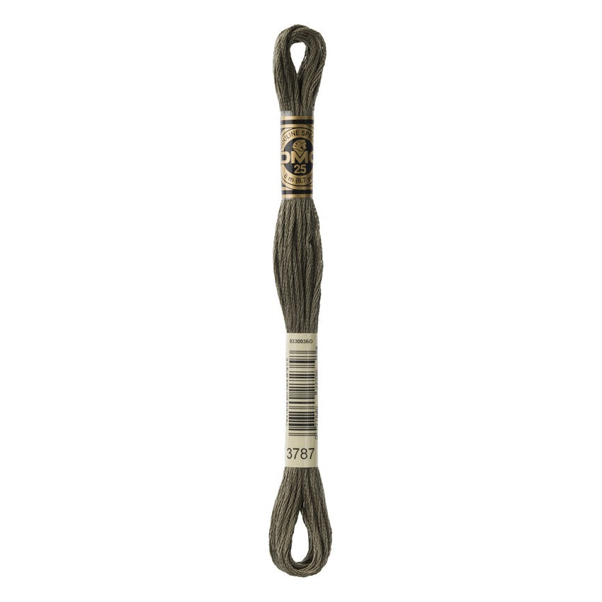 DMC 3787 Six Stranded Embroidery Floss Dark Brown Gray