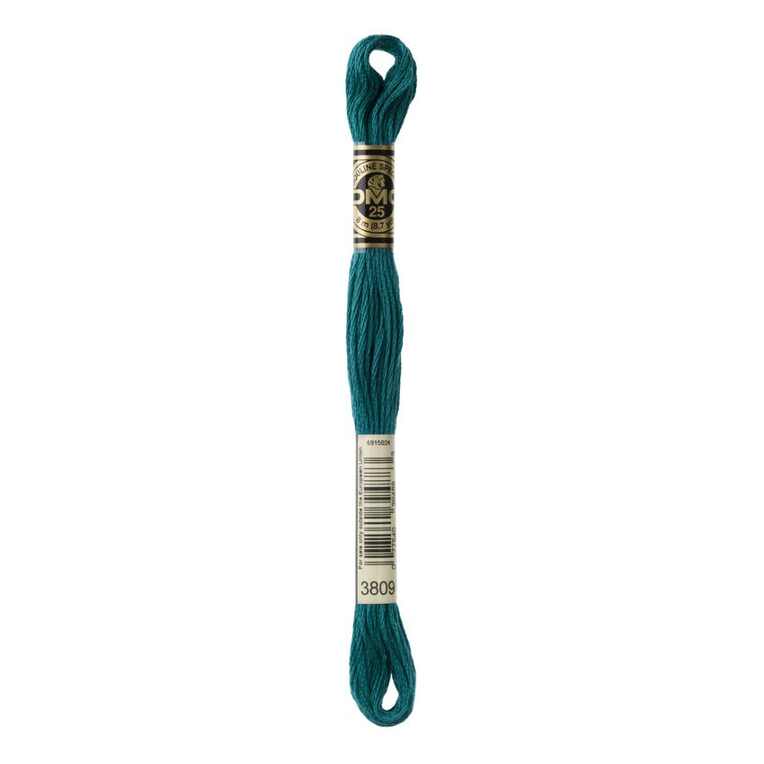 DMC 3809 Six Stranded Embroidery Floss Very Dark Turquoise